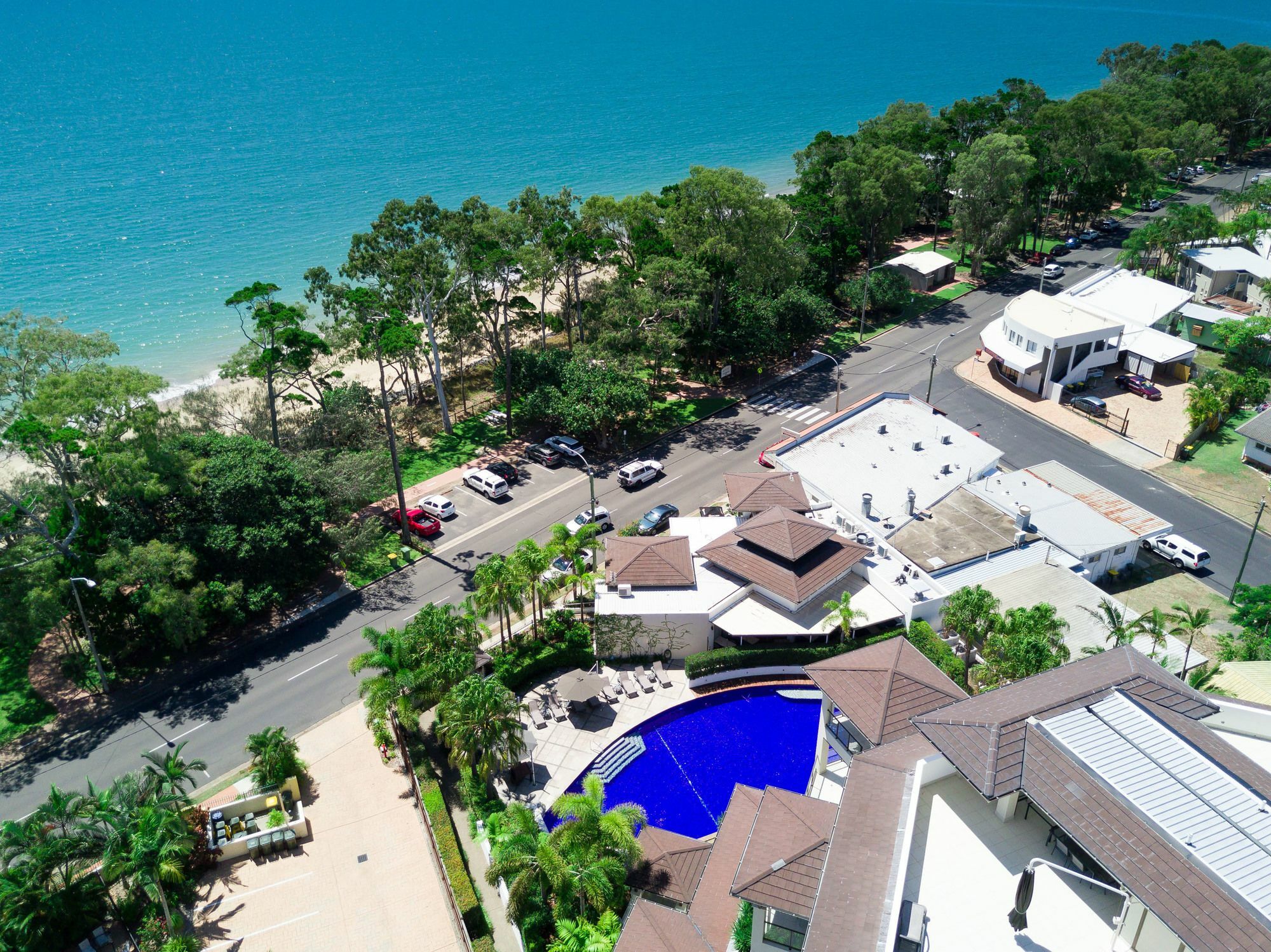 Grand Mercure Allegra Hervey Bay Exteriér fotografie Aerial view of the resort